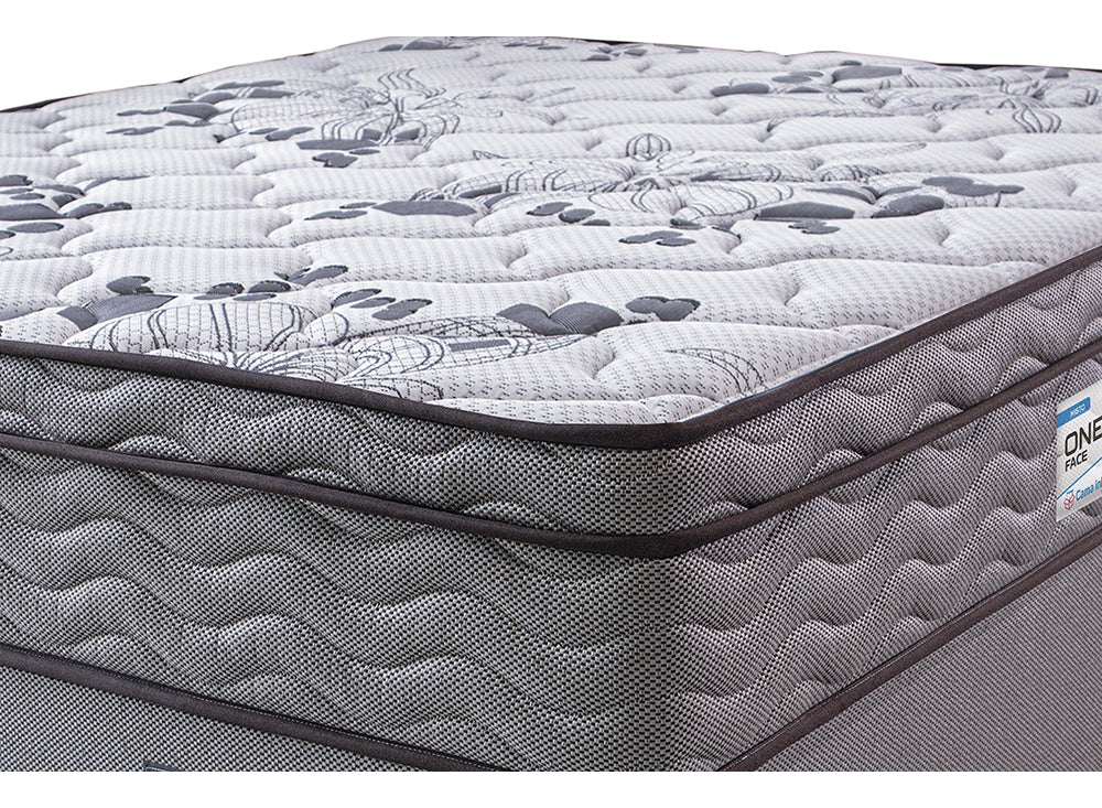 Cama Box King Colchão OrtoFirm + Box 193x203x67 One Face Espuma D45 Cinza