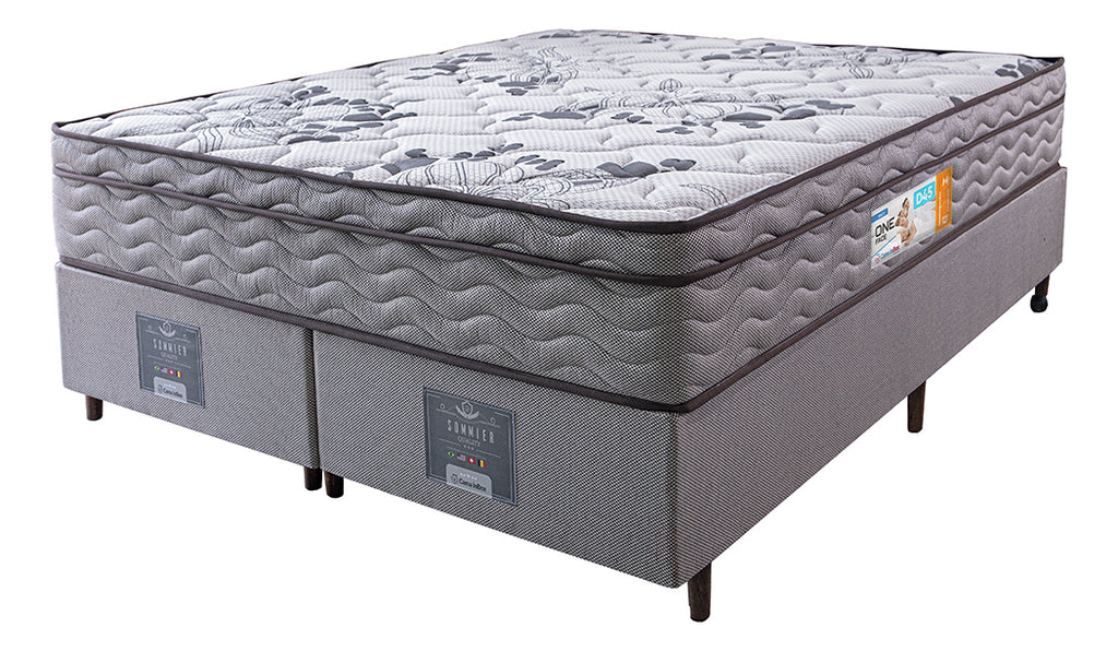 Cama Box King Colchão OrtoFirm + Box 193x203x67 One Face Espuma D45 Cinza