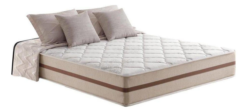 Cama Box Baú Casal Com Colchão Pillow Angel Molas Ensacadas Cor Marrom