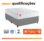 Cama Box Casal Molas Ensacadas Real Branco / Cinza Inducol