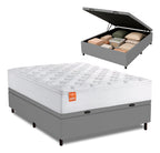 Cama Box Baú Casal Inducol Molas Ensacadas 138x188cm Branco