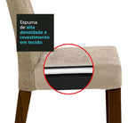 Sala Jantar Madesa Evelin Mesa Tampo Vidro Com 4 Cadeiras Cor Rustic/Crema/Imperial