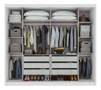 Guarda-roupa Casal 100% MDF 2 Pts 6 Gav Toronto Plus sem Espelho Branco Móveis Lopas