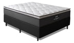 Gazin Cama box Maximus casal 138cm x 188cm cinza e preto