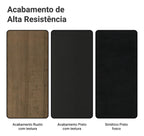 Sala De Jantar Mesa Tampo Madeira 4 Cadeiras Tina Cor Marrom/Preto