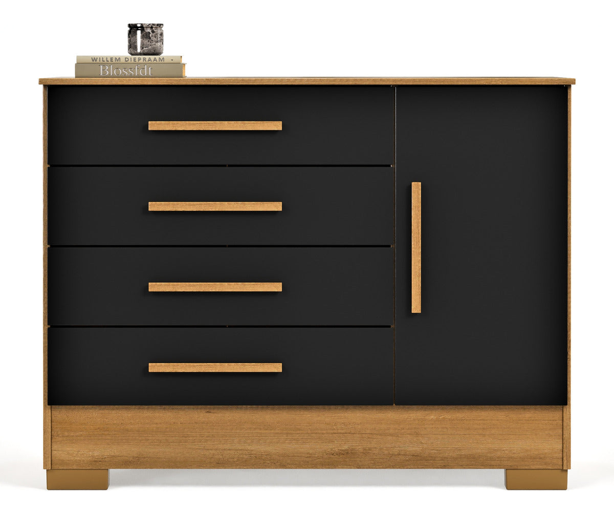 Cômoda C/ Sapateira Luxo Cor Preto Para Quarto Casal Web Home Móveis