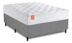 Cama Box Casal Molas Ensacadas Real Branco / Cinza Inducol
