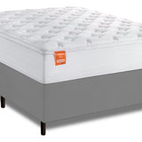 Cama Box Casal Molas Ensacadas Real Branco / Cinza Inducol