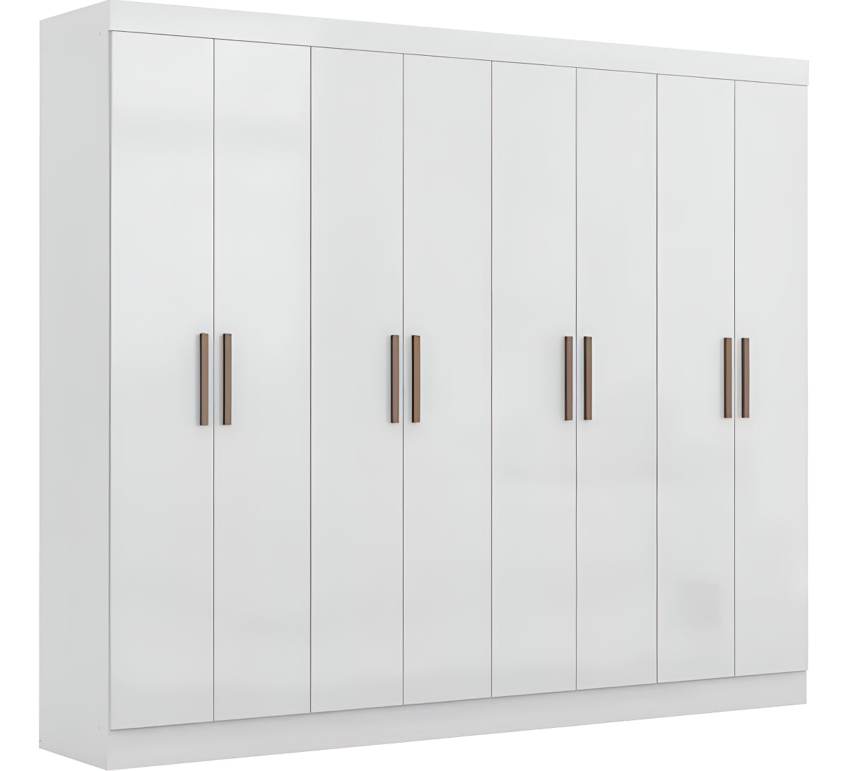 Guarda-roupa Casal 8 Portas 4 Gavetas Branco Paris Maxel com Prateleiras