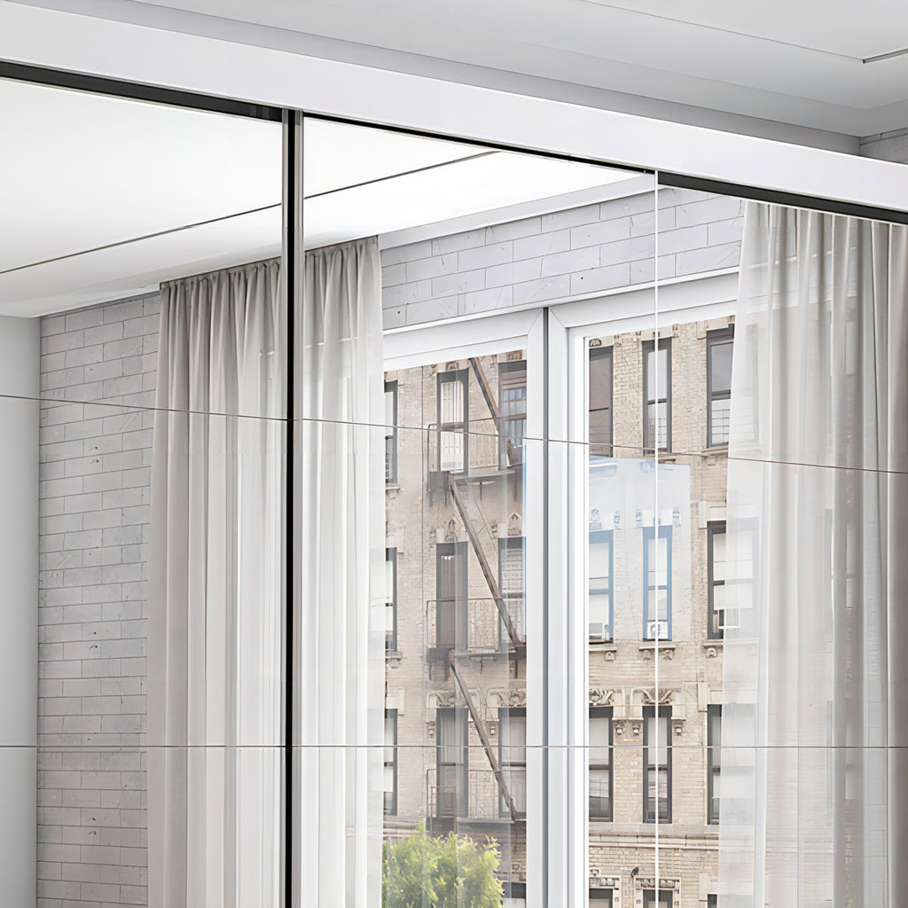 Guarda Roupas Casal Com Espelho 3 Portas De Correr Isabela Cor Branco