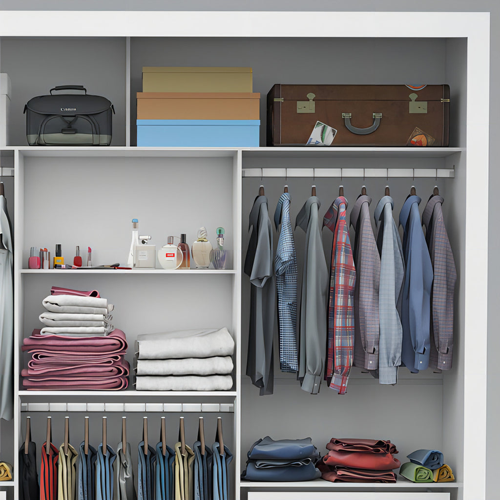 Guarda Roupas Casal Com Espelho 3 Portas De Correr Isabela Cor Branco