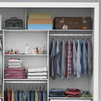 Guarda Roupas Casal Com Espelho 3 Portas De Correr Isabela Cor Branco