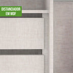 Guarda-roupa Casal 100% MDF 2 Pts 6 Gav Toronto Plus sem Espelho Branco Móveis Lopas
