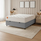 Cama Box Baú Casal Inducol Molas Ensacadas 138x188cm Branco