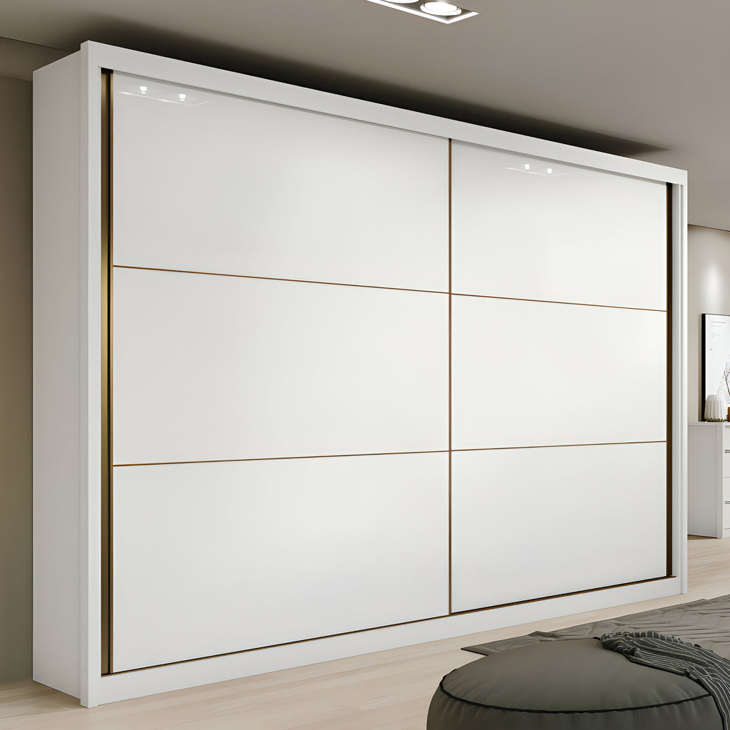 Guarda-roupa Casal 100% MDF 2 Pts 6 Gav Toronto Plus sem Espelho Branco Móveis Lopas