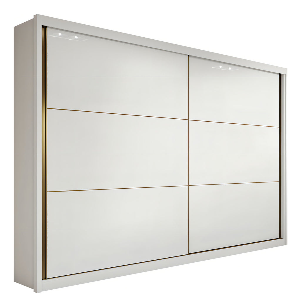 Guarda-roupa Casal 100% MDF 2 Pts 6 Gav Toronto Plus sem Espelho Branco Móveis Lopas