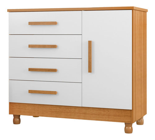 Comoda Trocador Bebe Colchão Impermeável Pé Regulador Altura