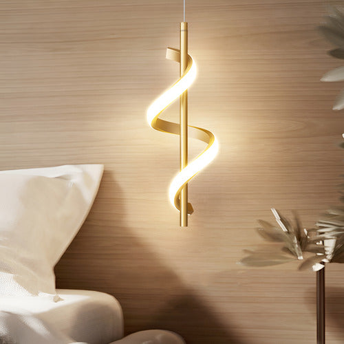 Pendente Led Espiral Moderno Minimalista Para Sala E Quarto