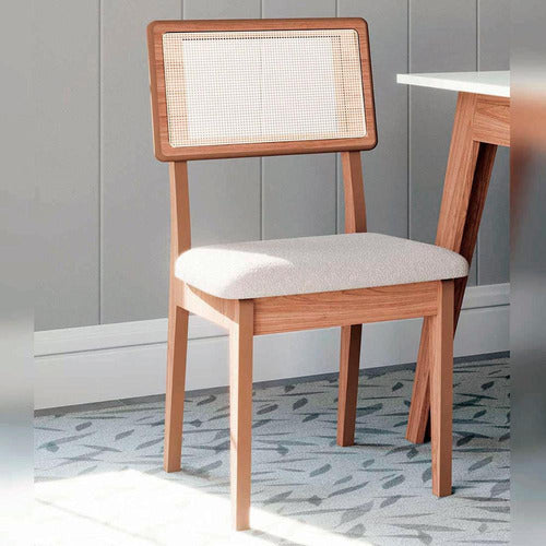 Mesa Redonda Dalla Costa Mdf 105cm + 4 Cadeiras Sala Jantar