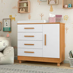 Comoda Trocador Bebe Colchão Impermeável Pé Regulador Altura